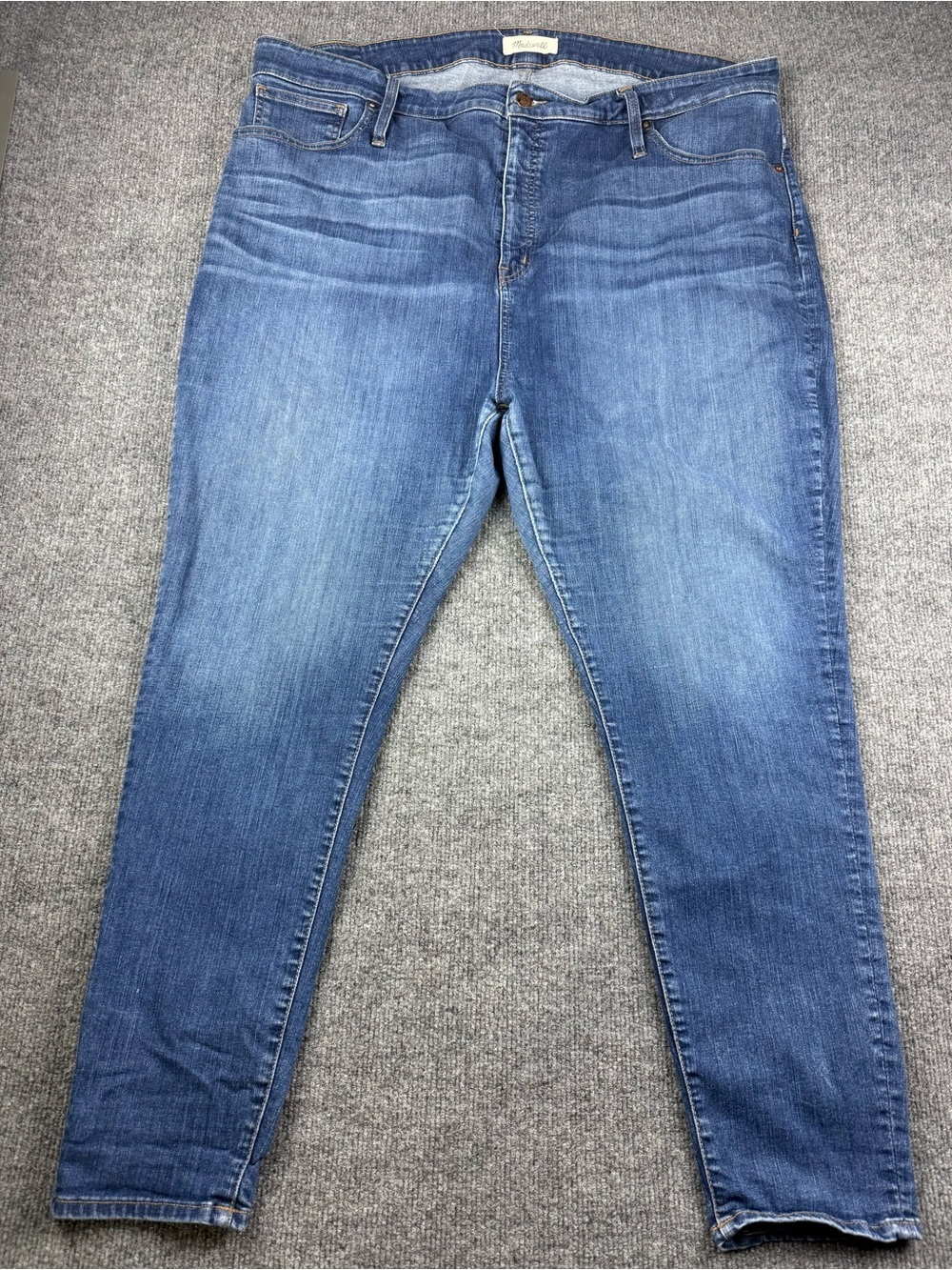 Madewell Curvy High Rise Slim Skinny Jeans in Washed Blue, Size 37 - Picture 1 of 12